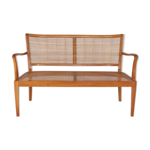 Banquette cannée par Rudolf Frank