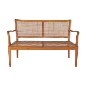 Cane bench by Rudolf Frank & Erwin Behr