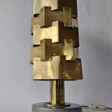 Rare Lubid Table Lamp in Brass from the Mid-Century, in the Style of Max Sauze, 1970s