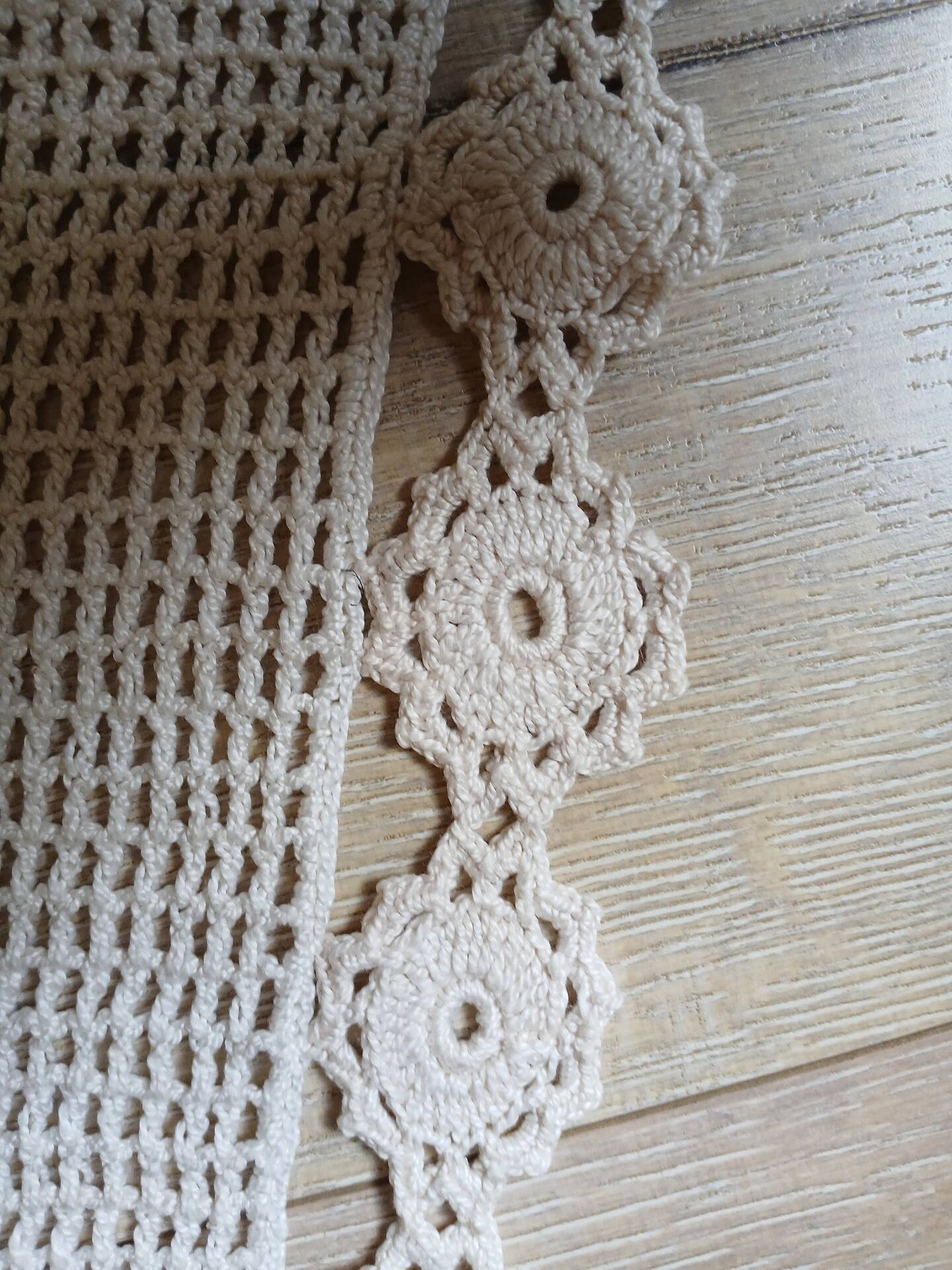 2 chemins de table vintage en crochet fait main