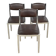Suite of 3 Leather and Chrome Metal Chairs, attributed to Collomb Creation – 1970
