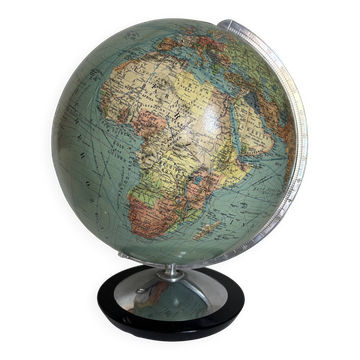 Globe vintage 1940 terrestre verre Duo Erdglobus Berlin - 42 cm