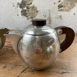 Art Deco pewter teapot set René Delavan