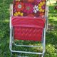 Vintage 70 "flower power" kettler folding long chair