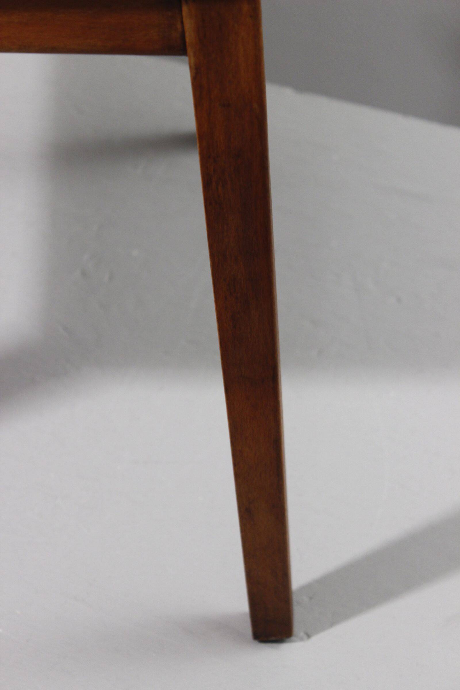 Vintage plant stand side table wood & ceramic 1950s
