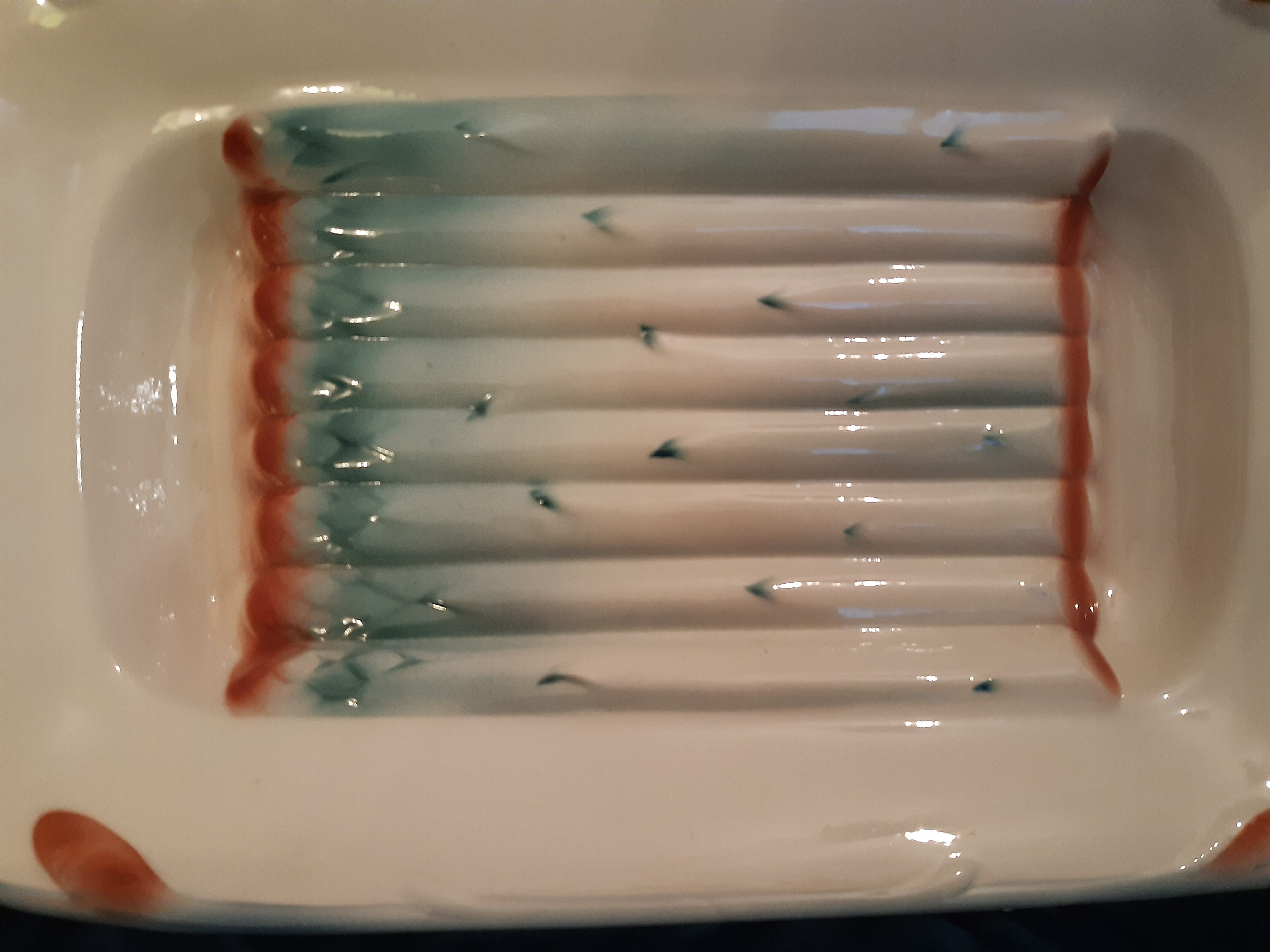 Set 1 course and 6 asparagus plates - DIGOIN SARREGUEMINES