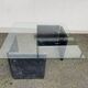 Table basse en marbre vintage années 70 design italien
