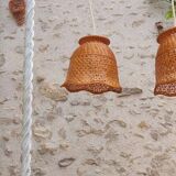 Old rattan pendant lamps