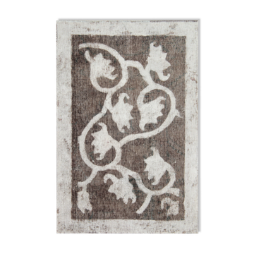 Tapis persan en laine surteinte tissée à la main tapis traditionnel oriental gris - 0.90x139cm