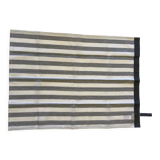 Black striped tea towel