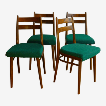 Lot de 4 chaises tchèques, années 60