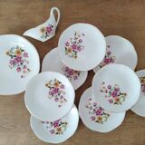 3 Gien Vintage 70 earthenware dishes, floral pattern