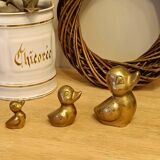 Vintage Solid Brass Ducks