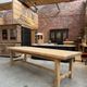 Large farmhouse table in solid oak