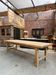 Large farmhouse table in solid oak