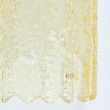 Pair of Mid-Century Scandinavian Glass & Brass Wall Lights by Fagerlund