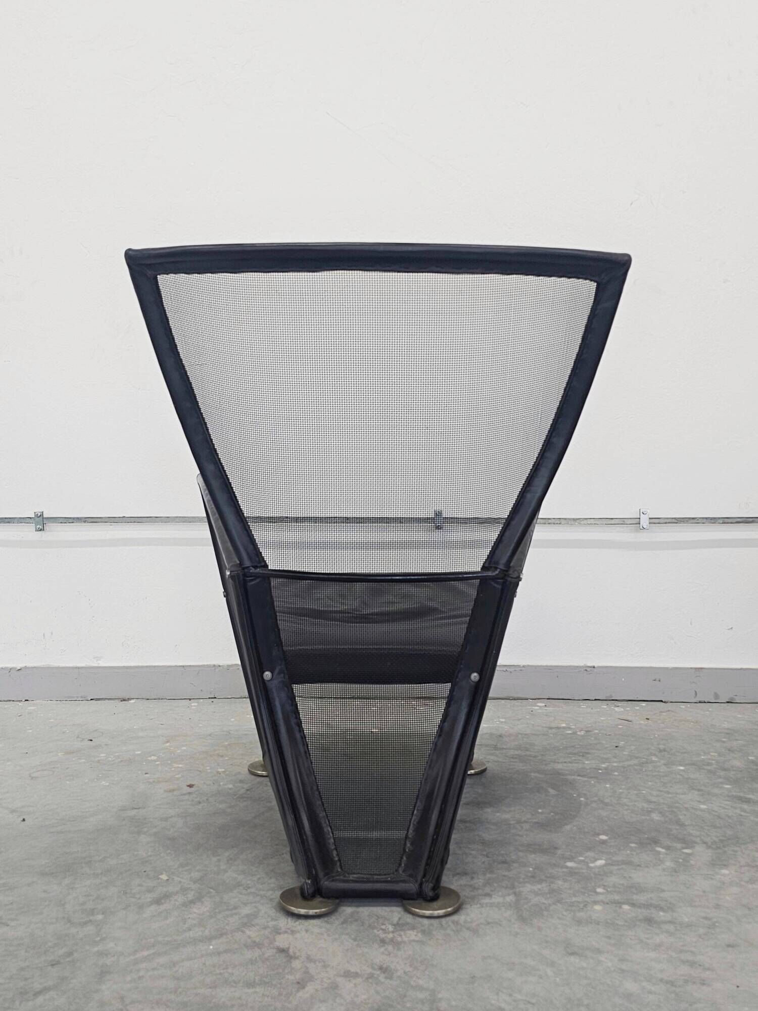 Postmodern armchair and ottoman Privè by Paolo Nava for Arflex