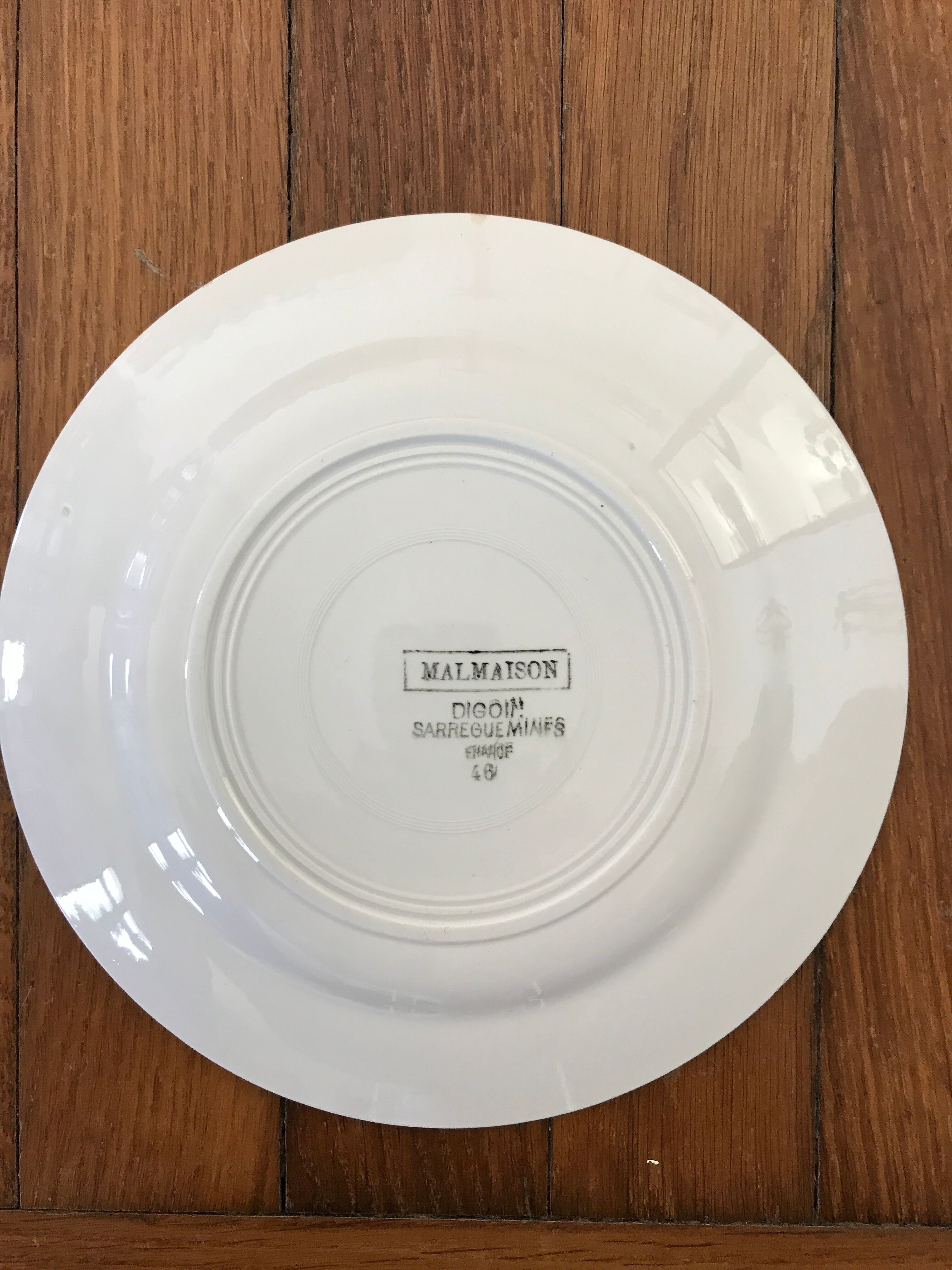 Series of 10 Digoin and Sarreguemines dessert plates