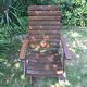 fauteuil pliant herlag en bois vintage  1950