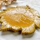 Vintage ochre earthenware dish AEGITNA Vallauris 1950/60