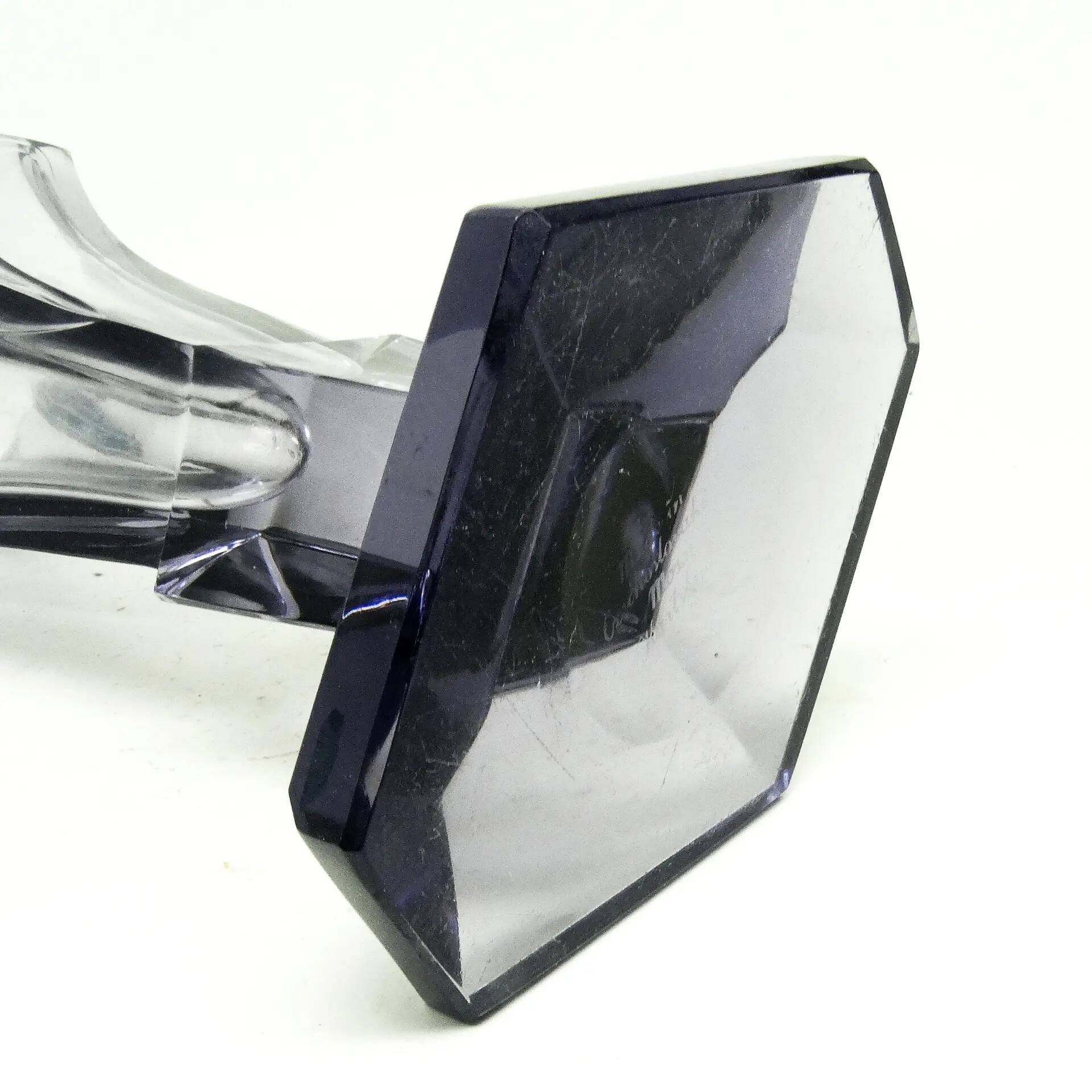 Art Deco vase, crystal, Moser, Czechoslovakia, 1930s