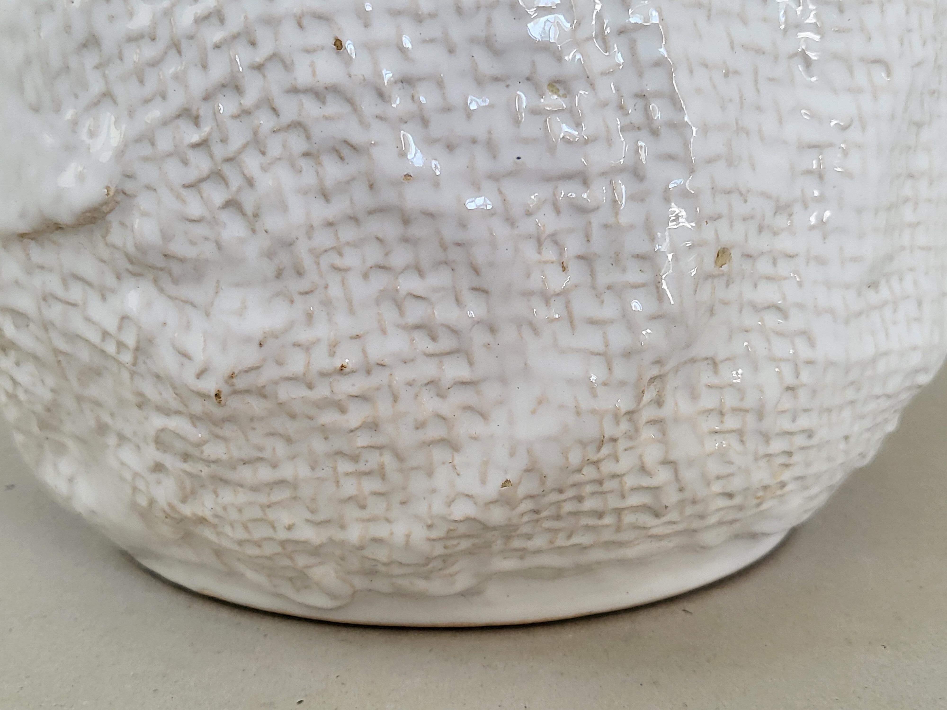 Vintage vase Bay Keramik jute bag 1960