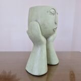 Large anthropomorphic vase made of thick fibreglass, 1980s-1990s.