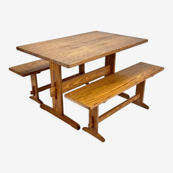 Table et de deux bancs, années 1960