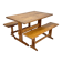 Table et de deux bancs, années 1960