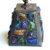 Glass and lead pendant lamp by Peter Marsh, 50s