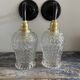 Pair of vintage electrified to nine-piece chiseled glass wall lamps