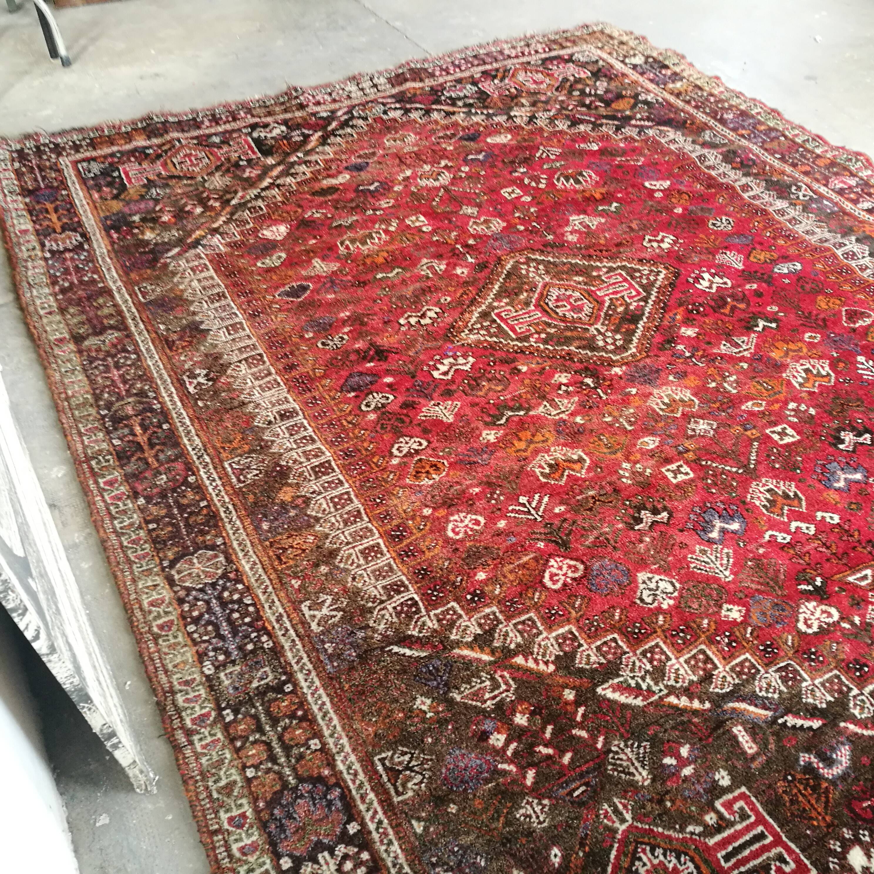 Ancient Persian rug, 285/215 cm, handmade.