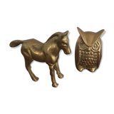 Animals brass gold metal