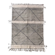 Moroccan Berber kilim Zanafi black and white 3.10x1.80m