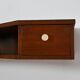 Scandinavian wall-mounted nightstand in mahogany with Bakelite knobs