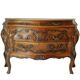 Coffin commode in walnut, Louis XV style, 20th century.