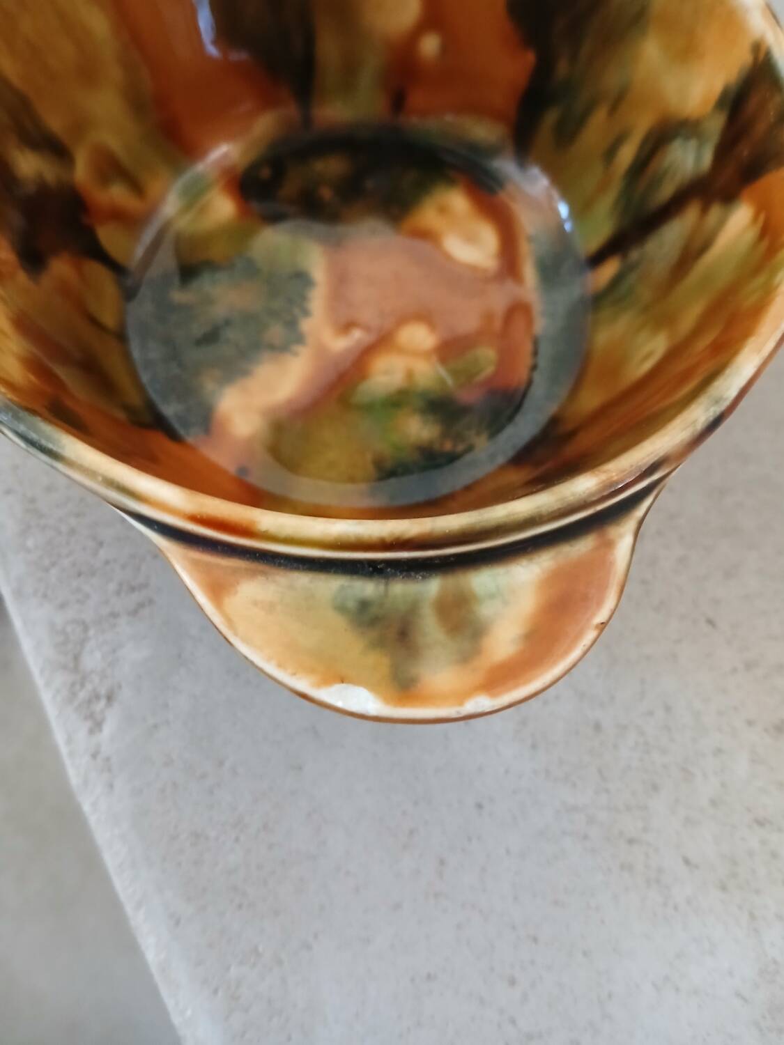 Old ear bowl Digoin and Sarreguemines