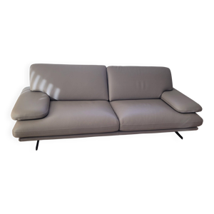 Canapé cuir pleine fleur 3 places roche bobois