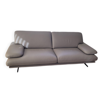 Full-grain leather 3-seater sofa roche bobois