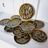 High quality ceramic plate for 6 oysters