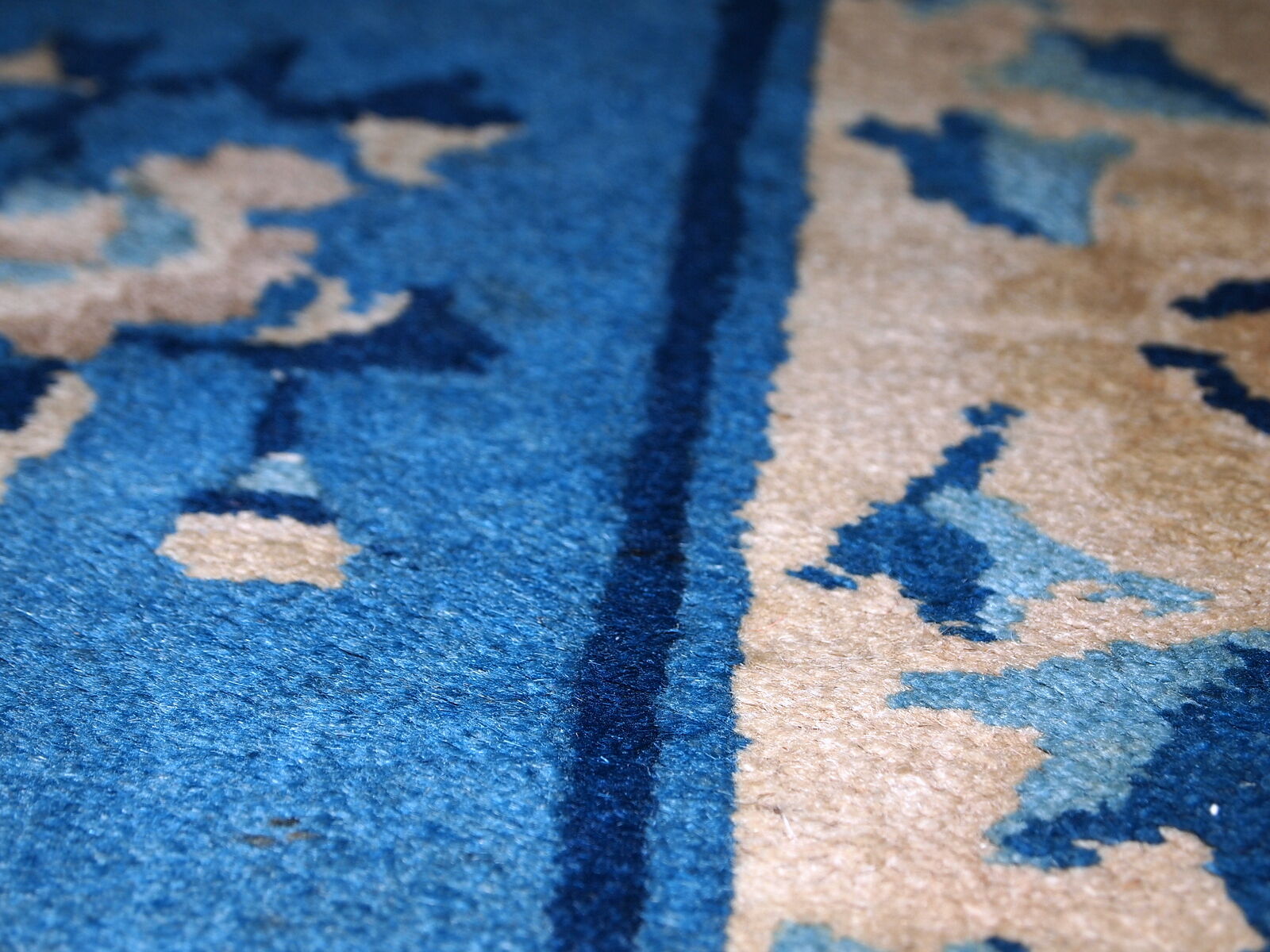 Former carpet Chinese Peking is 61cm x 112cm 1900 hand - 1C43