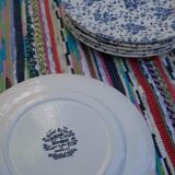 6 plates flat flowers vintage by Grindley