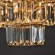 Kinkeldey chandelier, gold, cut glass, 4 levels, Germany, 1970