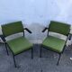 Series of 4 armchairs - modern - vintage - feet metal - 1960