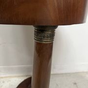 Round Empire-style side table in mahogany and veneer, 20th century