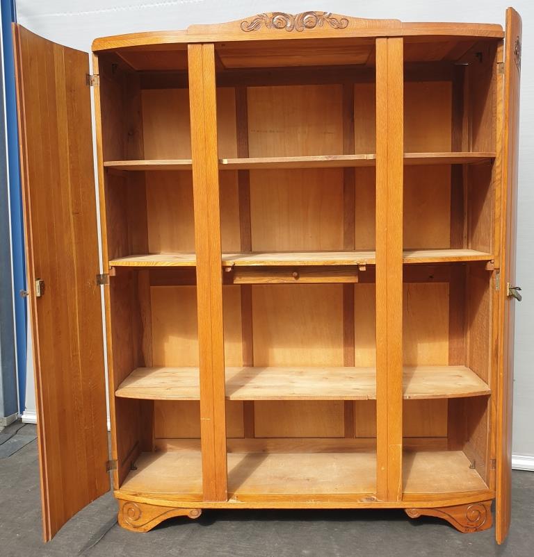 Library Art Deco cabinet curved lines L155