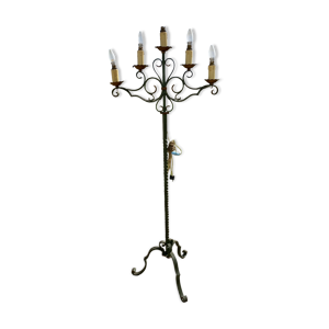 Lampadaire fer forgé 1960
