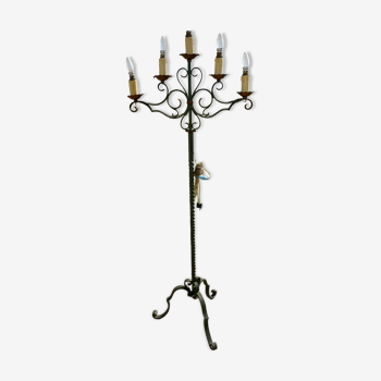 Wrought iron floor lamp 1960