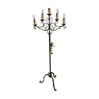 Wrought iron floor lamp 1960