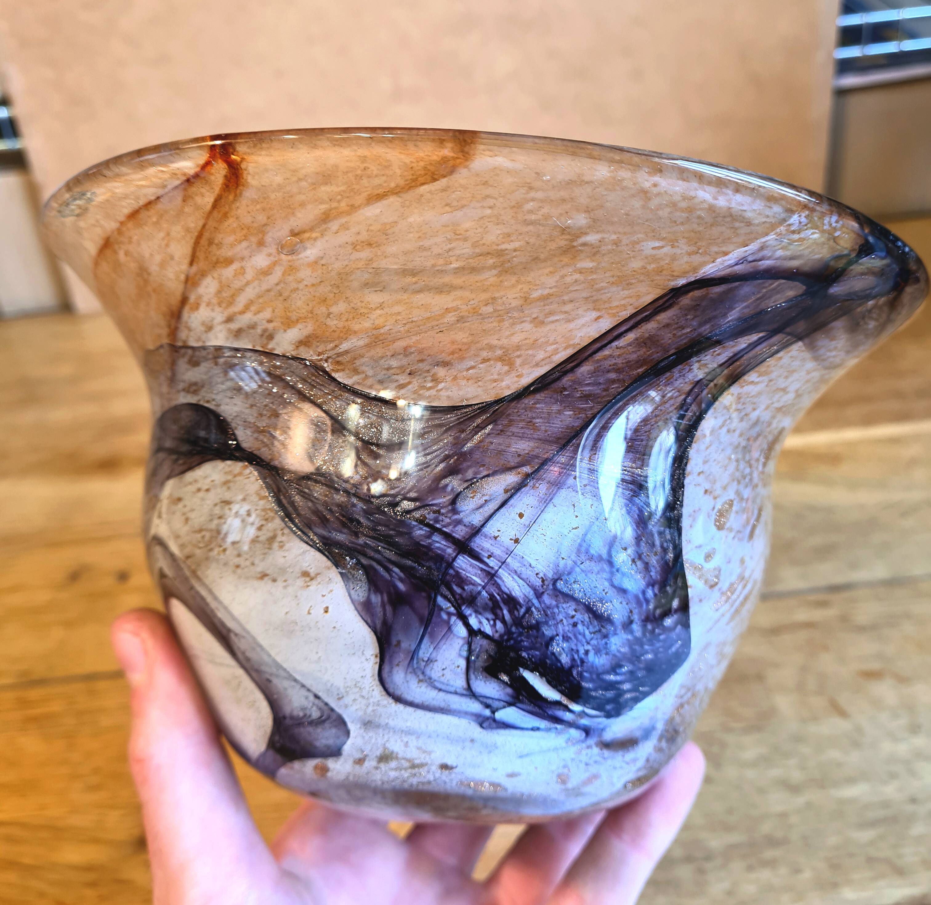 Vase in blown glass Maure Vieil